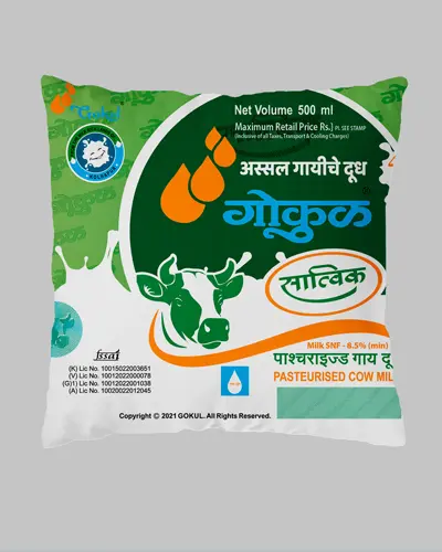 Gokul Satvik Cow Milk 500 ml (Pouch)
